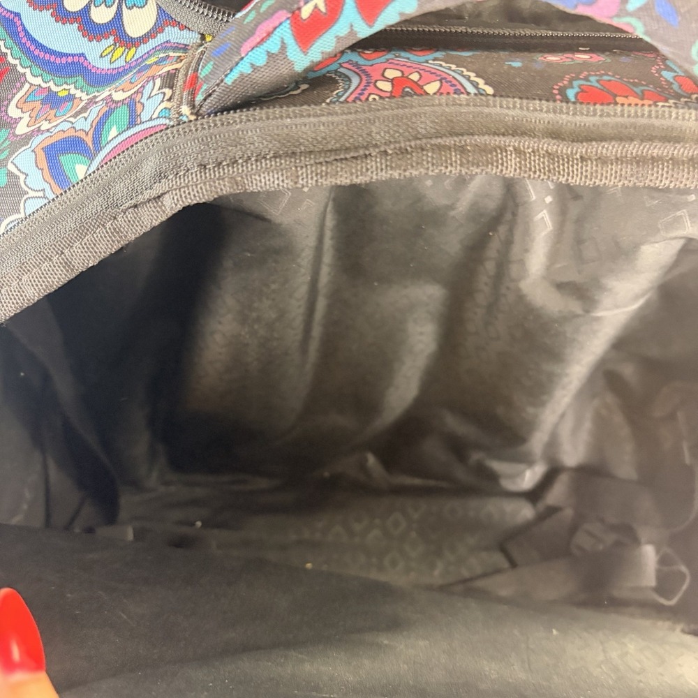 Vera Bradley Softside Underseat Rolling Work Bag Haymarket Paisley Briefcase GUC - Picture 4 of 15